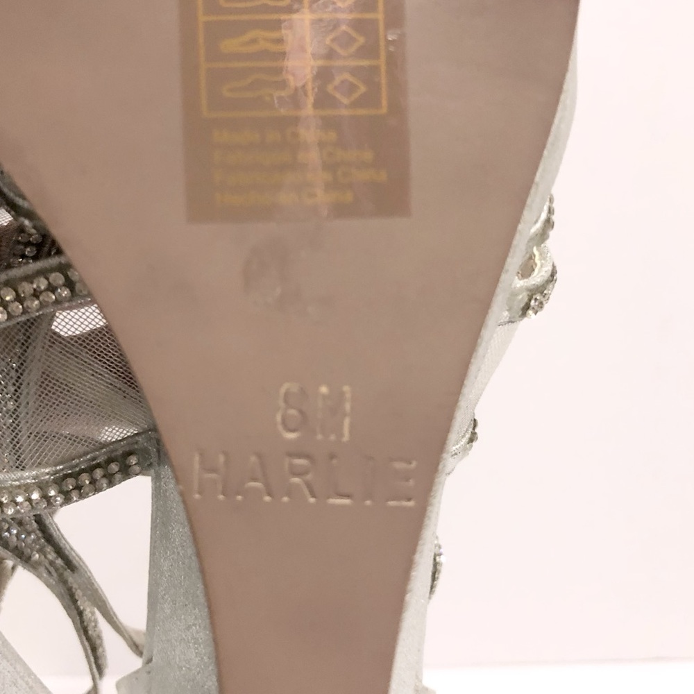 Silver Rhinestone Strappy Wedge Sandal - Women - Picture 5 of 15